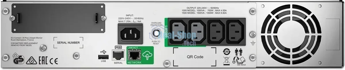 Источник бесперебойного питания APC Smart-UPS SMT1000RMI2UC/1000ВА/700Вт/4xIEC320 С13