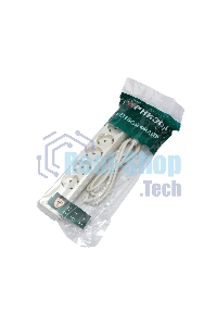 Сетевой фильтр Гарнизон 5 р, 10А, 2xUSB, 1.8 м, ур.защиты 4, белый, пакет