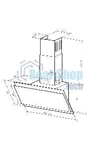Вытяжка каминная LEX Furia 900 белая, 89.5 см, 1050 куб. м/ч, 50 дБ