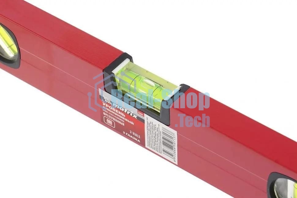 Уровень алюминиевый Matrix 400 мм, фрезерованный, 3 глазка