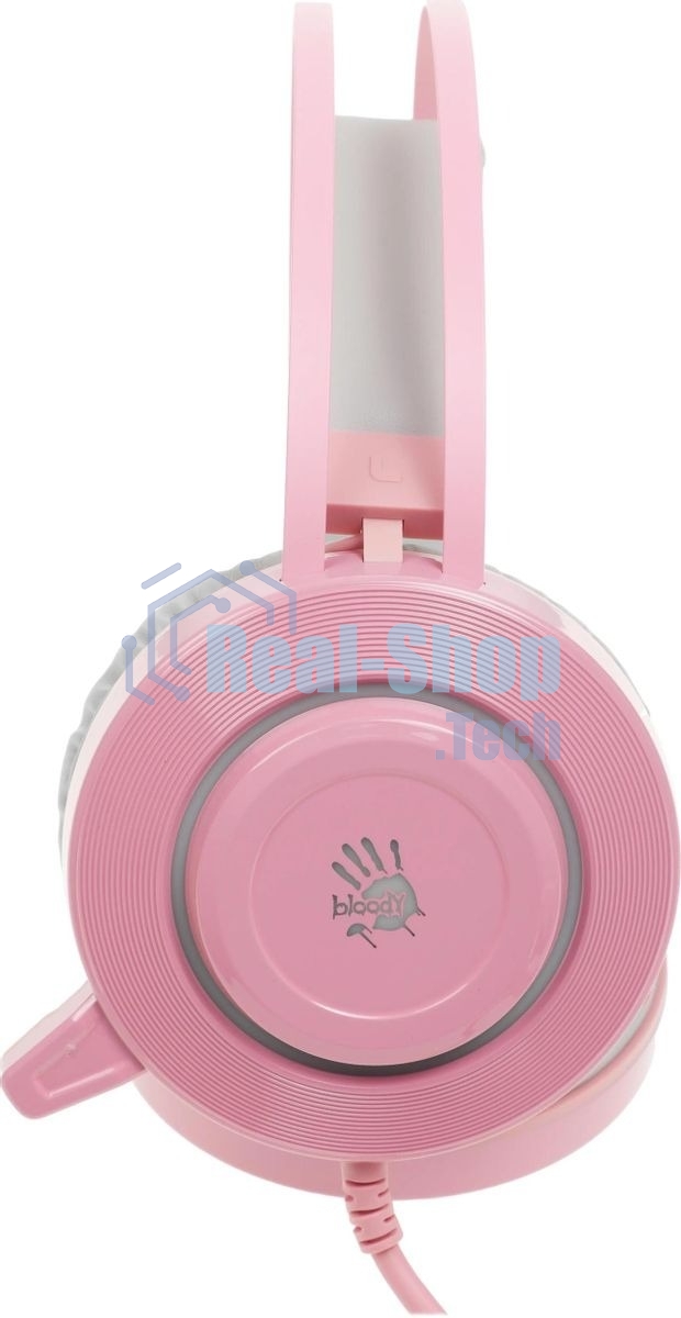 Гарнитура проводная с микрофоном A4 Bloody G521 розовый 2.3м мониторные USB оголовье (G521 (PINK))