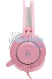 Гарнитура проводная с микрофоном A4 Bloody G521 розовый 2.3м мониторные USB оголовье (G521 (PINK))