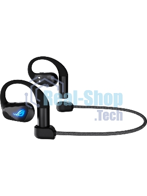 Гарнитура ASUS ROG Cetra Open Wireless Gaming Earbuds чёрный, беспроводная, радиоканал, до 16 ч, подсветка, совместимость с PS5