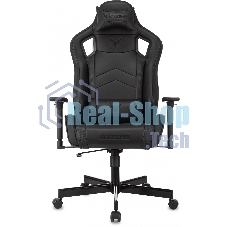 Кресло Knight Gladiator черный, экокожа, 120 кг, механизм качания