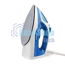 Утюг Blackton Bt SI2111 White-Blue. 2200 Вт, Резервуар для воды 200 мл, Постоянная подача пара 20 г/мин, Паровой удар 90 г, Керамическое покрытие, Индикация готовности к работе, Защита от перегрева, Шарнирное вращение шнура на 360', Длина сетевого шнура 1