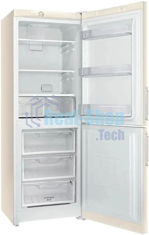 Холодильник Stinol STN 185 E бежевый двухкамерный 223/75л морозилка снизу, No Frost