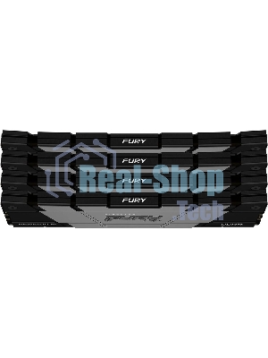 Оперативная память Kingston Fury Renegade, 64Gb (4x16GB), DDR4, 3600MHz, CL16, DIMM, с радиаторами, серый/черный