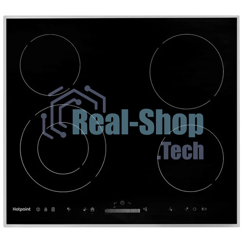Электрическая варочная панель Hotpoint HR 6T2 X S, независимая, черный