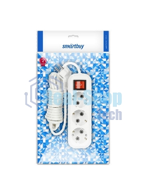 Удлинитель Smartbuy (SBE-16-3-1.5-ZS) 3 гнз х 1,5 м (16А/3.5 кВт, ПВС 3х1.0)