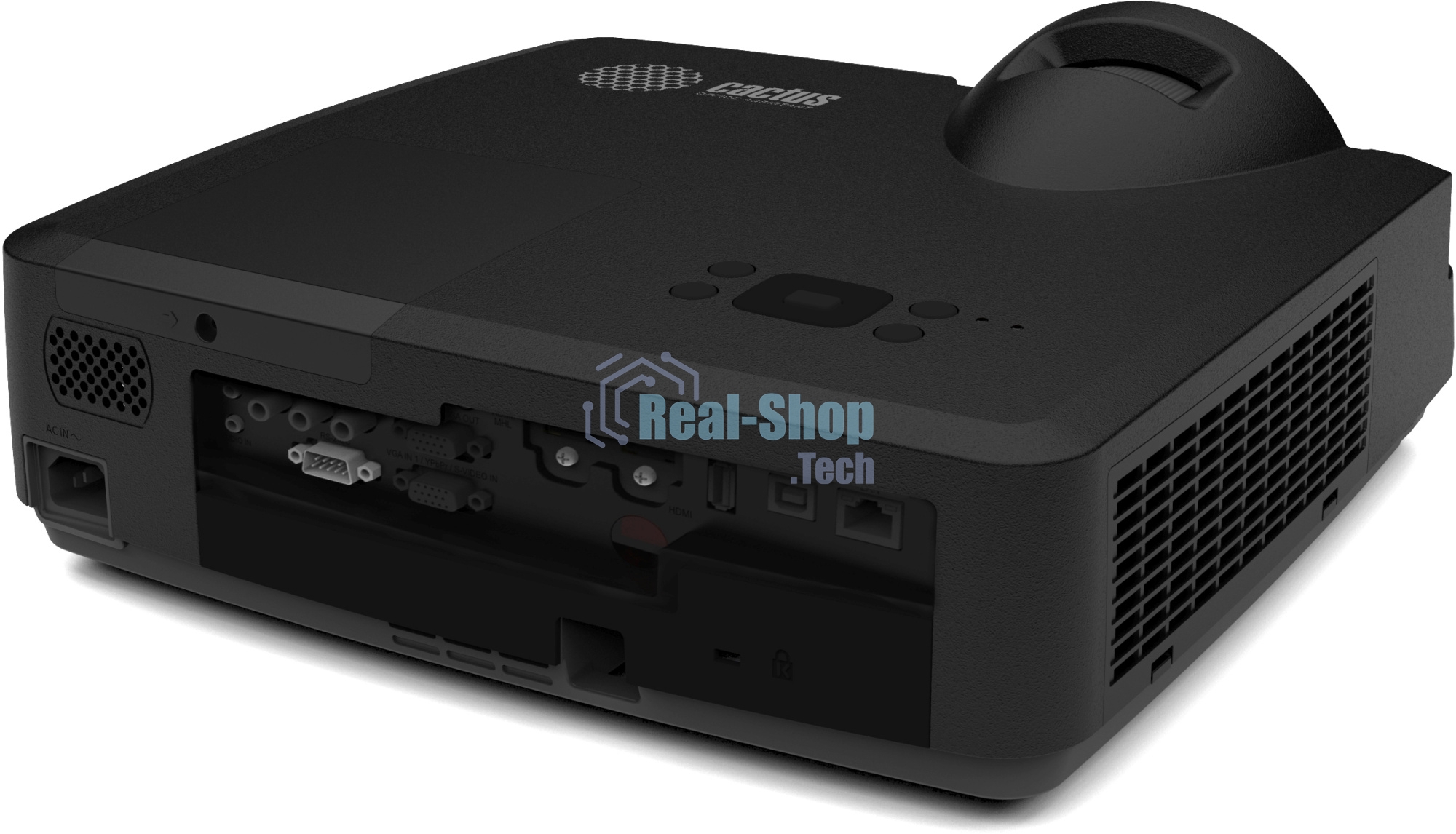 Проектор Cactus Bright CS-V3.B 3LCD 4000Lm ANSI (1280x800) 30000:1 ресурс лампы:10000часов 1xUSB typeA 1xUSB typeB 2xHDMI 4кг