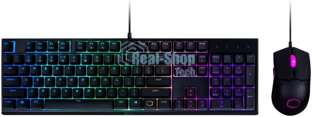 Комплект клавиатура+мышь Cooler Master MS110 проводной, USB, 3200 DPI, чёрный