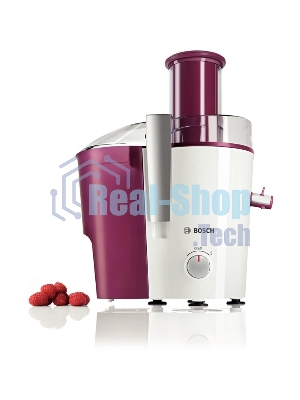 Соковыжималка Bosch MES25C0 белый/бордовый, центробежная, 700 Вт, 1250 мл, механическое
