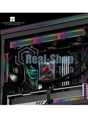 Система водяного охлаждения Thermalright Peerless Vision 360 Soc-AM5/AM4/1200/1700/1851 черный 4-pin 28.1dB Al LCD Ret (P-VISION-360-BL-ARGB)