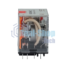Реле миниатюрное силовое, 3CO, ком. ток 16А, AgSnO2, напряжение 230V AC, опция: тест-кнопка+светодиод