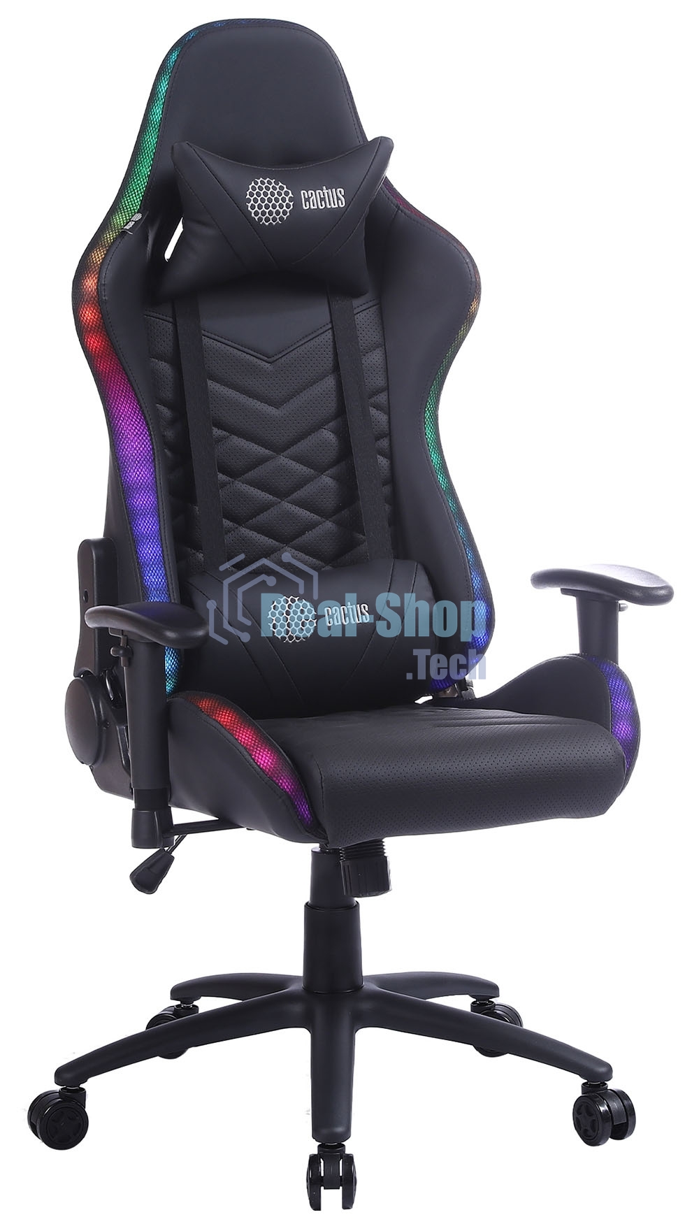 Кресло игровое Cactus CS-CHR-0099BL черный сиденье черный эко.кожа с подголов. крестовина металл пластик черный