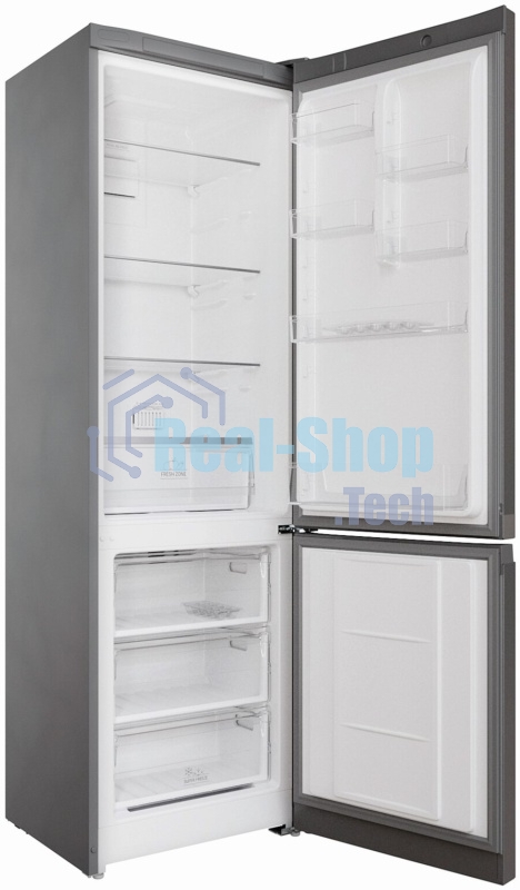 Холодильник Hotpoint HT 5200 MX нержавеющая сталь двухкамерный 247/78 л морозилка снизу, No Frost