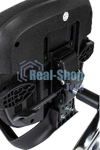 Кресло руководителя Бюрократ MC-412N-H черный сетка/ткань с подголов. крестов. металл хром