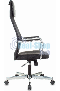 Кресло компьютерное Бюрократ KB-5M TW-01 3C11 черный, сетка/ткань, с подголов. крестовина металл хром