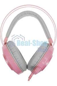 Гарнитура проводная с микрофоном A4 Bloody G521 розовый 2.3м мониторные USB оголовье (G521 (PINK))
