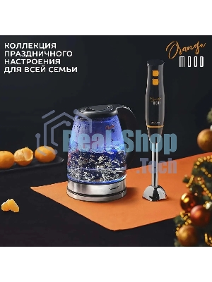 Чайник электрический Scarlett SC-EK27G36 1.8л. 1800Вт черный (корпус: стекло)