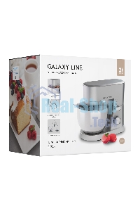 Миксер Galaxy Line GL 2237, серебристый, планетарный, 1600 Вт, 6 скоростей, импульсный режим