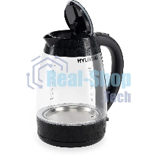 Чайник электрический Hyundai HYK-G4505 2л. 2200Вт черный (корпус: стекло)