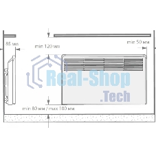 Конвектор электрический Ensto FinnHeat EPHBM07PR белый, 750 Вт, 12 м2, термостат