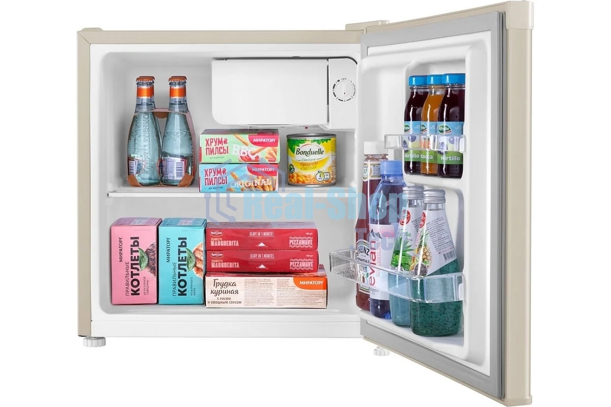 Холодильник Maunfeld MFF50BG золотой однокамерный 46л, De Frost