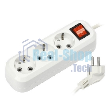 Удлинитель Smartbuy (SBE-16-3-1.5-ZS) 3 гнз х 1,5 м (16А/3.5 кВт, ПВС 3х1.0)