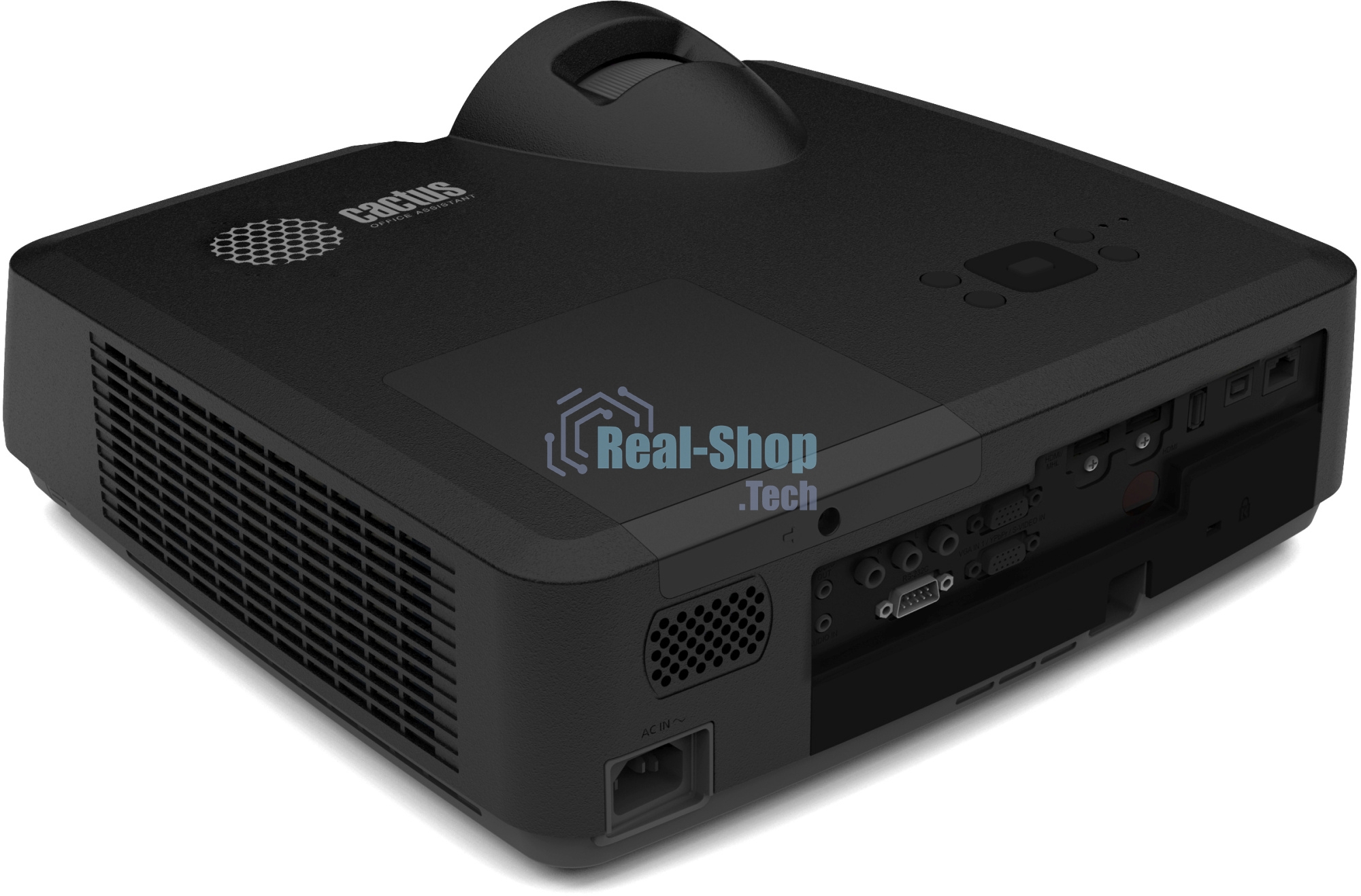 Проектор Cactus Bright CS-V3.B 3LCD 4000Lm ANSI (1280x800) 30000:1 ресурс лампы:10000часов 1xUSB typeA 1xUSB typeB 2xHDMI 4кг