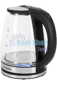 Чайник электрический Starwind SKG2114 1.8 л, 1800 Вт, черный/прозрачный корпус: стекло