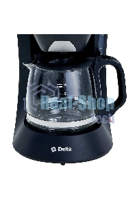 Кофеварка капельная Delta DL-8153 черный, исп. кофе - молотый, 0,6 л, 600 Вт