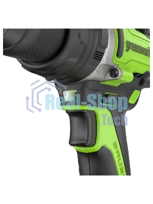 Дрель-шуруповерт аккумуляторная Greenworks GD24DD140 24V, 70/140Нм,Anti-kickback,2х4Ач,ЗУ,кор 3707607CUD