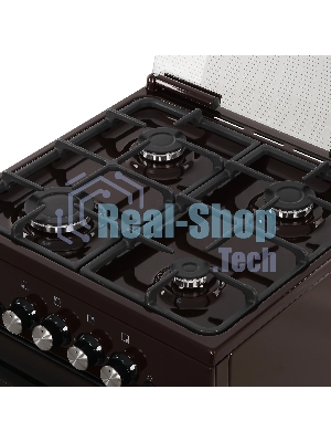 Плита газовая De Luxe 5040.32Г (КР) ЧР 014 коричневый, конфорок 4 шт, духовка 46 л, 50 см x 85 см x 50 см