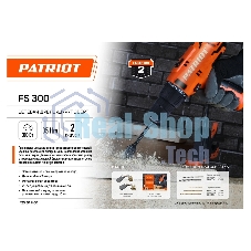 Дрель-шуруповерт сетевой Patriot FS 300, Сетевая, 300 Вт, Кейс