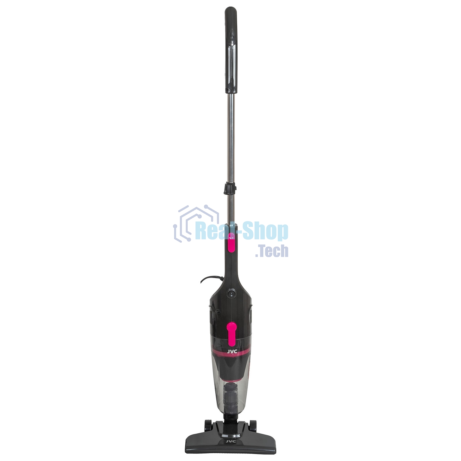 Пылесос вертикальный JVC JH-VS106 черный, питание от сети, 130 Вт, уборка сухая, пылесборник 1.2 л.