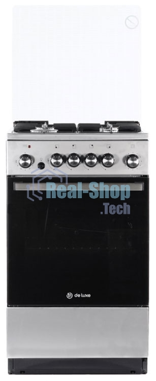 Плита комбинированная De Luxe 5040.41ГЭ (КР) ЧР-010 серый, конфорок 4 шт, духовка 46 л, 50 см x 85 см x 50 см