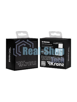 Выключатель Kranz STRONG 2 кл 10А с/у графит