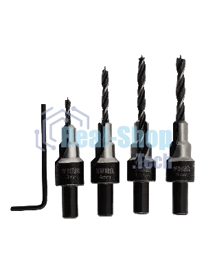 Набор сверл под конфирмат Denzel 3-5 мм, 4 шт