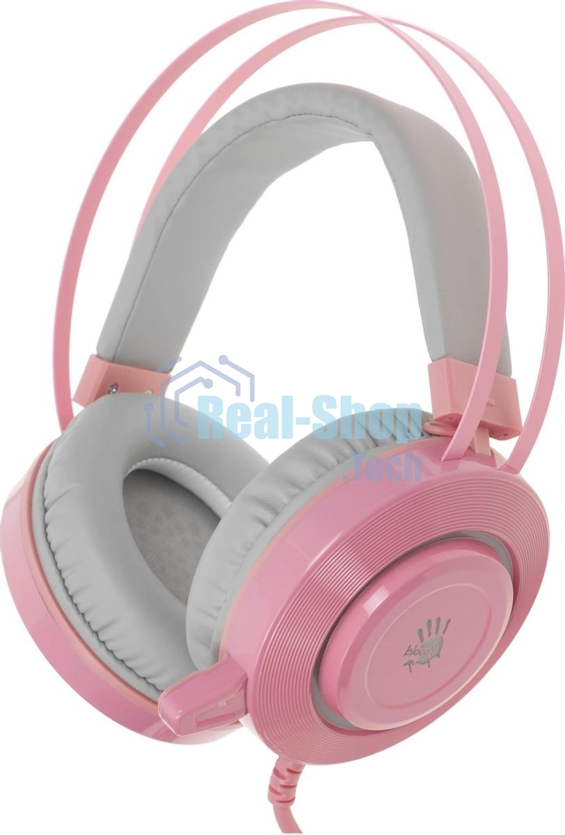 Гарнитура проводная с микрофоном A4 Bloody G521 розовый 2.3м мониторные USB оголовье (G521 (PINK))