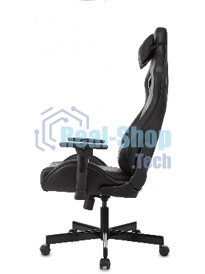 Кресло Knight Gladiator черный, экокожа, 120 кг, механизм качания