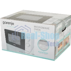 Микроволновая печь Gorenje MO20E1W белый, 20 л, 800 Вт, переключатели - поворотный механизм