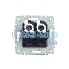 Розетка компьютерная двойная IEK BRITE РК10-2-БрС RJ45 кат.5E сталь