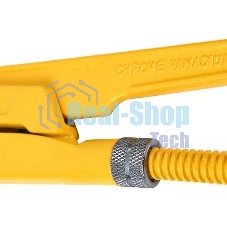 Трубный рычажный ключ №2 с прямыми губками Deli DL105155 420мм, раскрытие губок 0-55мм, сталь Cr-V