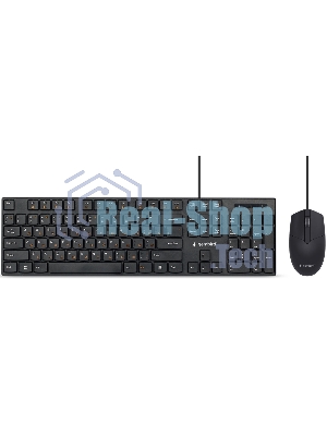 Комплект клавиатура+мышь Gembird KBS-9050L проводной, USB, 1000 DPI, чёрный