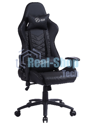 Кресло Cactus CS-CHR-0099BL черный, экокожа, подголовник