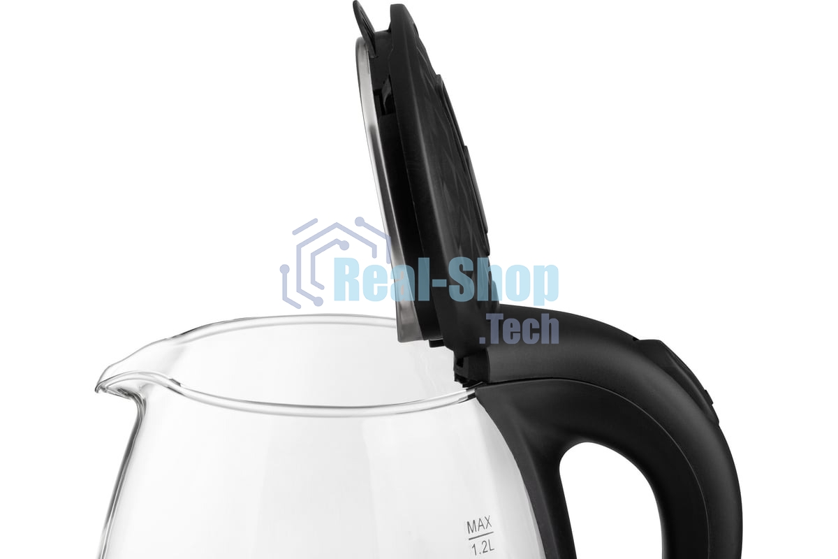 Чайник электрический Homestar HS-1053 1.2л. стекло, пластик, черный