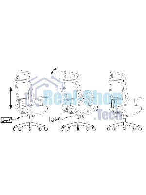 Кресло Бюрократ MC-412N-H черный, сетка, подголовник