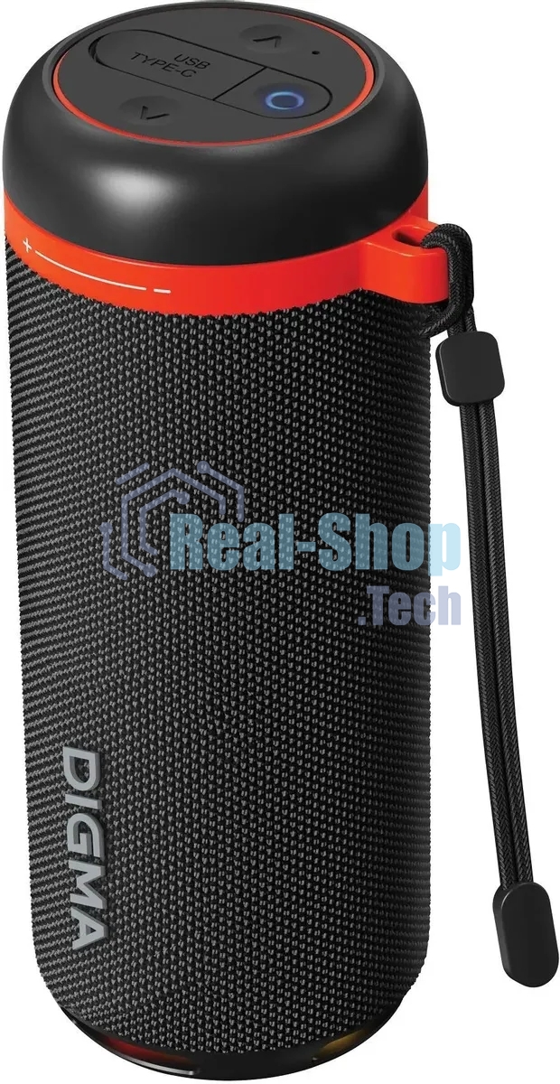 Колонка портатитвная Digma D-PS1521 черный 16W 2.0 BT 10м 1800mAh (PS1521B)