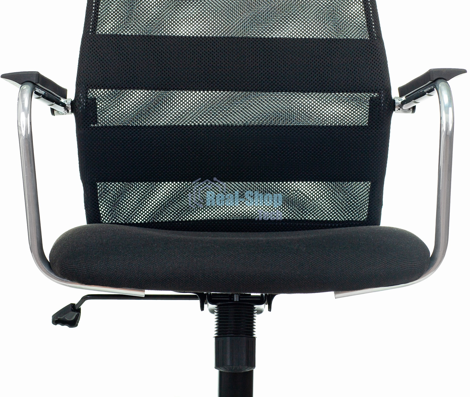 Кресло компьютерное Бюрократ KB-5M TW-01 3C11 черный, сетка/ткань, с подголов. крестовина металл хром